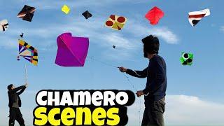Catching And Chamero Scenes || Caught Kites On Rooftop || Maza Agya Aj Bht zyda Kites Pakad Le!
