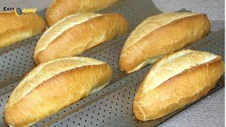 Cách làm bánh mì nứt vỏ, phồng to, xẻ cánh, thơm, xốp, giòn, nhào bột bằng tay, với bột mì đa dụng