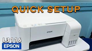 EPSON L3116 QUICK SETUP GUIDE (ENGLISH SUBTITLE)