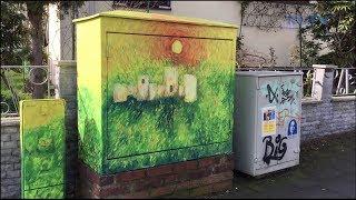 Schülerinnen und Schüler gestalten Gasreglerschränke in der Region