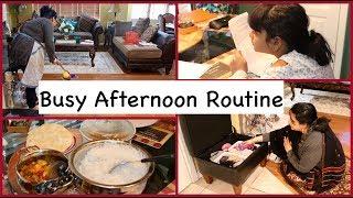 Indian Mom Busy Afternoon Routine  | Kitchen Cleaning , Lunch,Kids Study, After School Activities