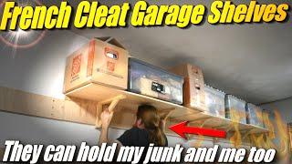 Make Simple Strong Shelves for French Cleat Garage Storage (New Garage Workshop Part 2)