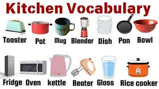 Kitchen vocabulary in English | 100 Kitchen items #englishvocabulary