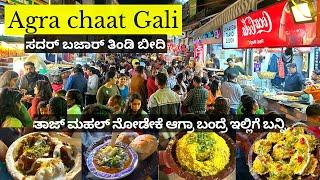 Agra Street food (ತಿಂಡಿ ಬೀದಿ) ಕನ್ನಡ review | Sadar Bazar chat Gaali | Life of Thanvi