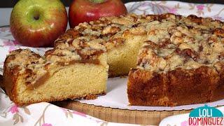 TARTA ITALIANA DE MANZANA, BIZCOCHO ESPONJOSO, RELLENO JUGOSO Y CUBIERTA CRUJIENTE - Loli Domínguez