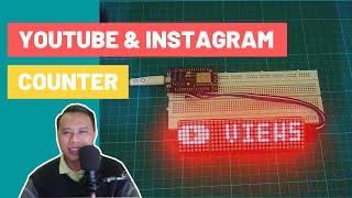 IOT Membuat YouTube Subscriber Counter  | NodeMCU + Led Matrix