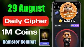 Hamster Kombat Daily Cipher 29 August| 29 August Hamster Kombat Daily Cipher Code,Daily Cipher Code