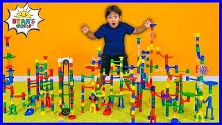 Marble Run Races Giant Set Build!!!!