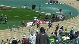 USATF Sacramento 2017: 110m hurdles final, mens. Aleec Harris 13.24.