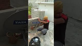 TATA SKY DISH DTH FITTING NETSAT HD