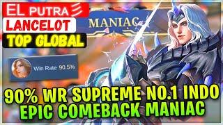 90% Win Rate Indonesia Supreme No.1 Lancelot [ Top Global Lancelot ] EL ᴘᴜᴛʀᴀ彡 Mobile Legends Build