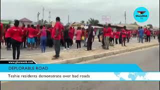 Teshie residents demonstrate over bad roads