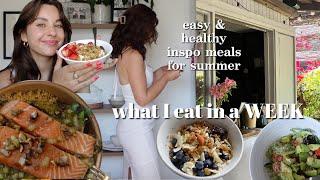 what i eat in a WEEK (monday - thursday) healthy and light SUMMER meals to get and stay FIT