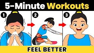 5 Minute LOW INTENSITY Workout During Periods or When Sick at Home