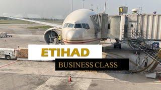 ETIHAD BUSINESS CLASS Bangkok to Abu Dhabi EY431 Boeing 777 300er