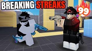 Getting The HIGHEST STREAK In MVSD Pro Servers.. (10,000 Robux Giveaway)