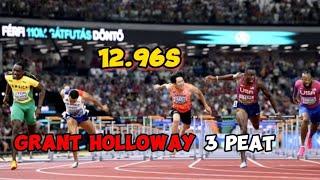 Grant Holloway 110m hurdle 3Peat|| Budapest World Championships 2023 #sports #world #budapest