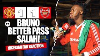 MANCHESTER UNITED 1-1 ARSENAL ( Kurotams - NIGERIAN FANS REACTION) - Premier League 2024 -2025