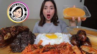 TINUMIS LONGGANISA at LECHE FLAN MUKBANG