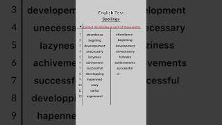 Ex #33 | English | Spelling | Practice | Exam Preparation Series | 6-10 & IELTS