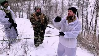 Зима началась ,тренировка в лесу .