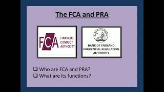 FCA and PRA