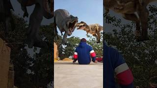 T rex chase dinosaur jurassic world attack. Sant fan club #shorts #dinosaur #dinosaurs#dinosaurvideo