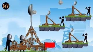 TREBUCHET UPGRADE MAXIMUM LEVEL 11 | The Catapult Stickman Gameplay PART 2