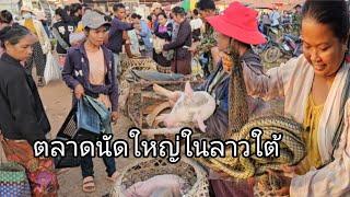 #เที่ยวลาวใต้ #ตลาดนัด ใหญ่ที่สุด..ในลาวใต้ บ้านดอนตะลาด #แขวงจำปาสัก #สปปลาว #สาวลาว น่ารัก#ของป่า