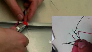 Wire harness soldering and extension for laptop.
