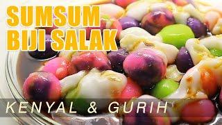 RESEP SUMSUM BIJI SALAK WARNA WARNI TOPPING AREN : CEMILAN ENAK !