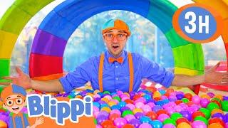Blippi Learns Colors In a RAINBOW BALL PIT! | Blippi and Meekah Best Friend Adventures