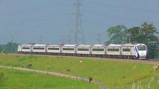 Trains on Curve, New Bongaigaon - Rangiya Section, Indian Railways