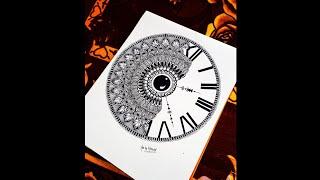 Clock Mandala Art for beginners/ Easy Mandala Art for beginners#artist#clock#drawing#draw