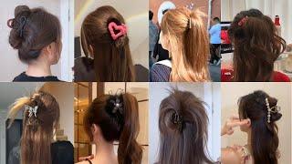 Easy Claw Clip Hairstyles Pretty hairstyles for everyday️#clawcliphairstyles