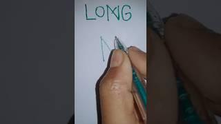 how to draw long name logo easy #shotrs #viralshorts #logo #long #name #art