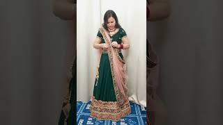 style 1 dupatta draping for lehnga  # styling #dupatta #shorts