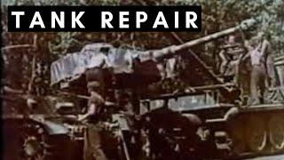 German Army - Tank MAINTENANCE & Battlefield RECOVERY Tactics