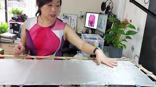 How to make a handpainted silk scarf commission/ order - Live Recorded - My Daily Studio life