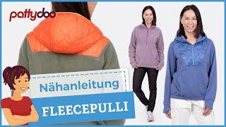 Fleecepulli mit Reißverschluss selber nähen  Mit Kapuze oder Kragen & vielen coolen Details!