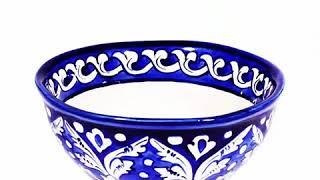 Blue Pottery Handmade Belk Bowl | PakBargain