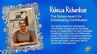 2022 Ophea Award for Outstanding Contribution: Rebecca Richardson