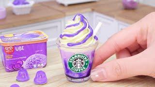 Must Try! Miniature Starbucks Purple Frappuccino Idea | Tiny Starbucks Recipe by Miniature Cooking