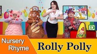 Rolly Polly Rolly Polly with lyrics - Nursery Rhymes | Fun and Learn