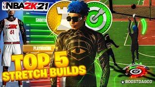 TOP 5 STRETCH FOUR BUILDS IN NBA2K21 CURRENT GEN!! - BECOME A SPOT UP GOD!!