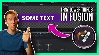 Easy Lower Third Graphics in Fusion Page - DaVinci Resolve  Motion Graphics Tutorial for Beginners