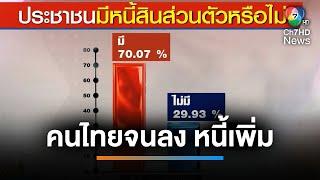 ผลสำรวจความคิดเห็นประชาชน คนไทยจนลง หนี้สินเพิ่ม | เช้านี้ที่หมอชิต