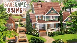 8 Sim Base Game House  || The Sims 4: Speed Build
