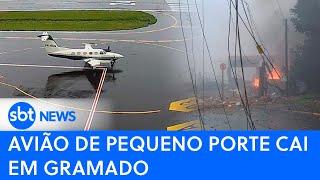 Avião de pequeno porte cai em Gramado