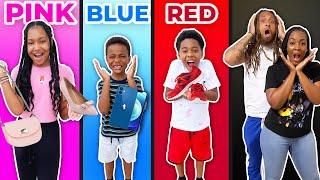 BUYING Our Kids EVERYTHING In ONE COLOR For 24 Hours CHALLENGE!